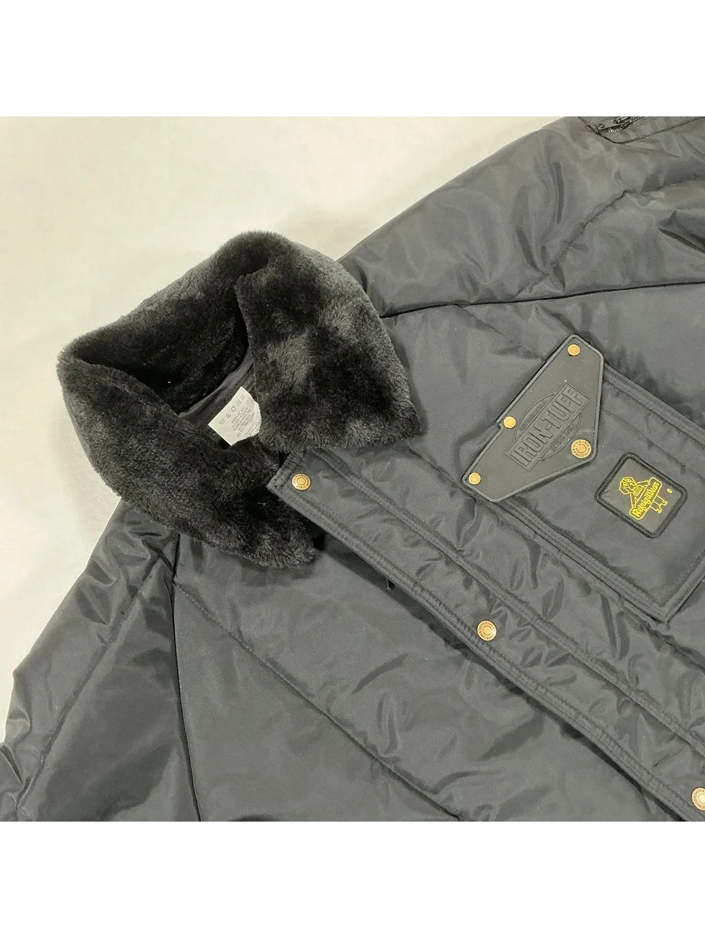 RefrigiWear Iron-Tuff Insulated Work Jacket XL Black Faux Fur Collar Coat